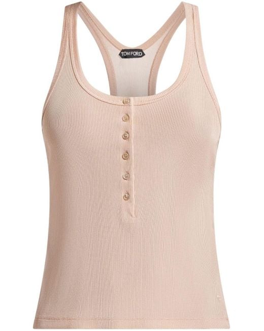 Tom Ford Pink Ribbed Tank Top