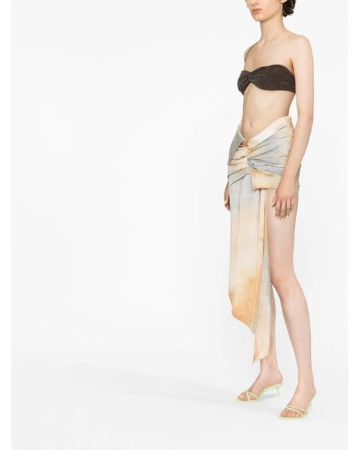 Off-White c/o Virgil Abloh White Tie-dye Asymmetric Skirt