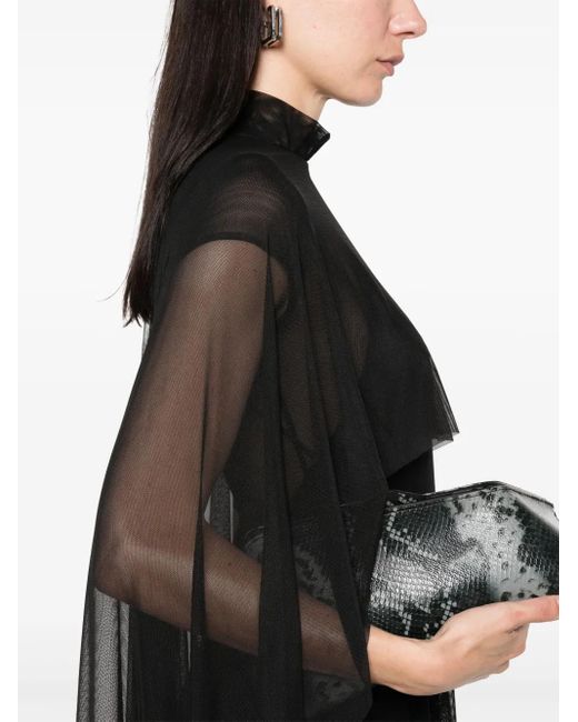 Mantella Semi Trasparente di Atu Body Couture in Black