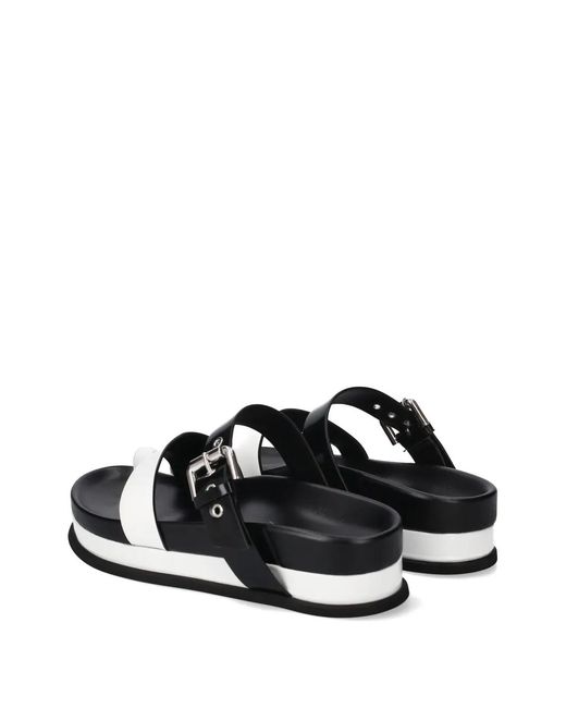 Premiata White Buckle Platform Sandals
