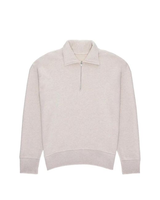 Fortela White Idaho Zip Sweatshirt for men