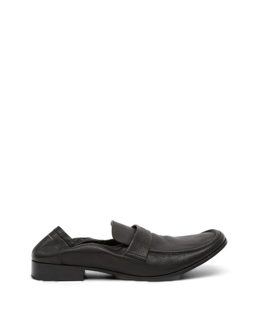 MM6 by Maison Margiela White Swing Toe Leather Loafers for men