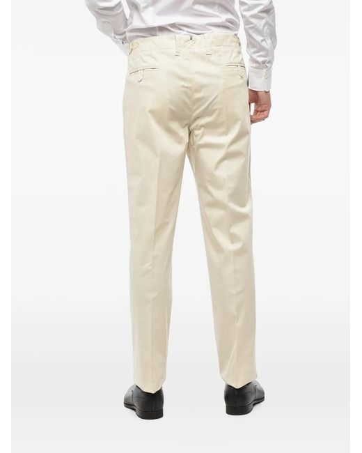 Corneliani Natural Button-Up Straight-Leg Trousers for men