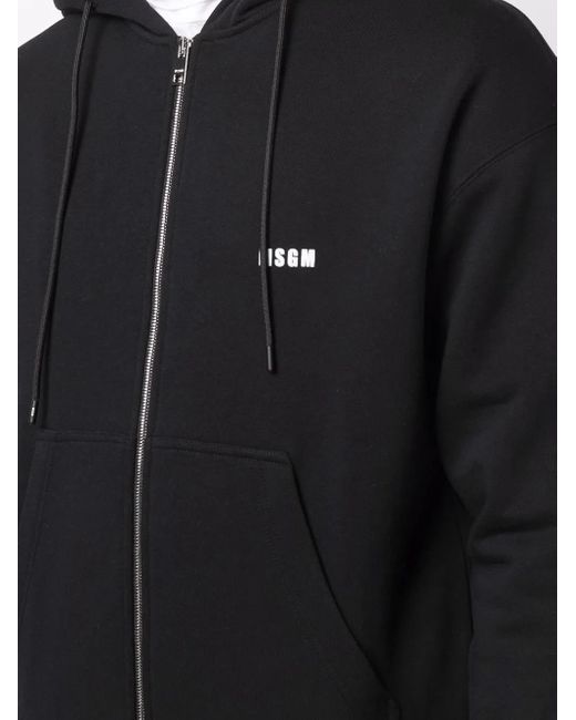 Sudadera Con Capucha Y Logo MSGM de hombre de color Black