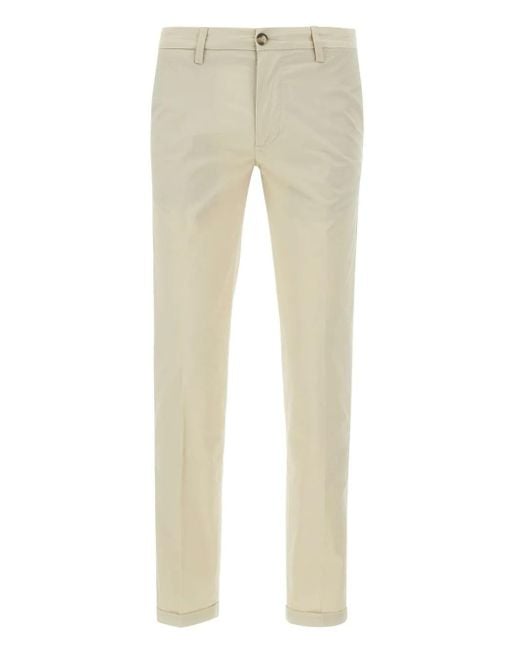 Re-hash Natural Welt-Pockets Cuffed Trousers for men
