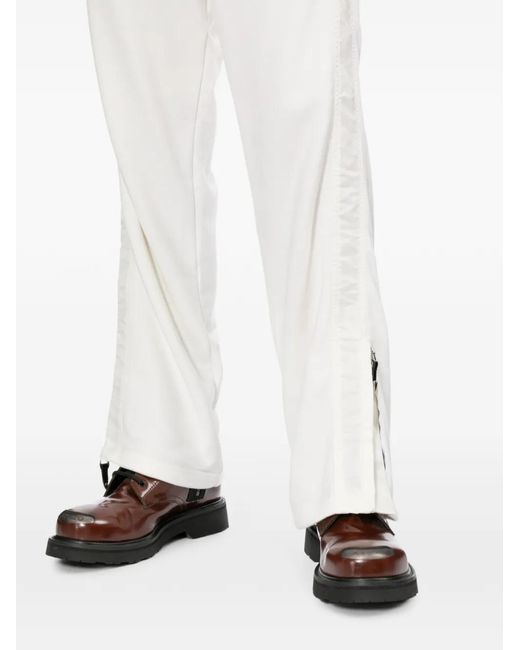 Toga White Side-Stripe Track Pants for men