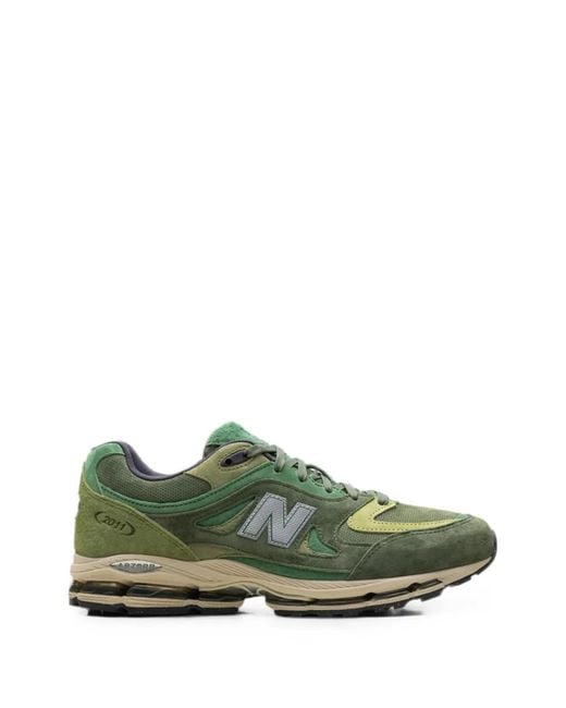 New Balance Green 2011 Kith Panelled Sneakers for men