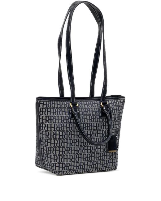 Pedro Del Hierro Madrid ロゴパターン ハンドバッグ Black