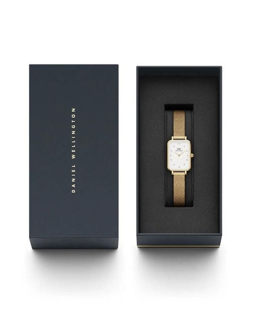 Daniel Wellington White Quadro Lumine Pressed Evergold 26Mm