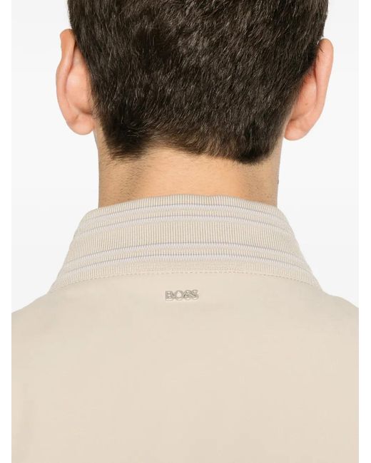 Boss Natural Zip-Up Bomber Jacket for men