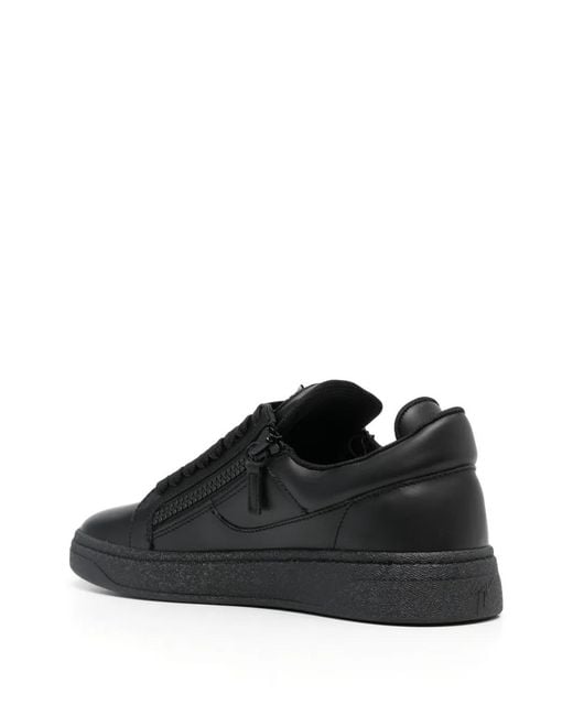 Giuseppe Zanotti Black Gz94 Double-Zip Low-Top Sneakers for men