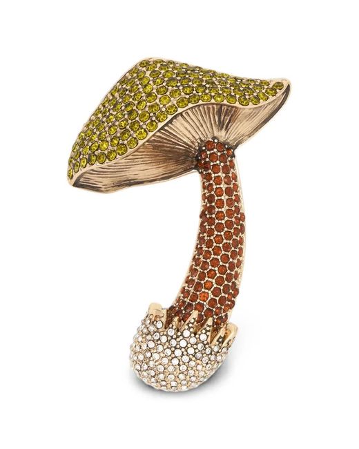 Weekend by Maxmara Metallic Metal Brooch With Rhinestones