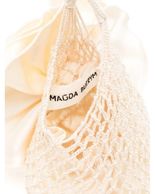 Magda Butrym White Devana Floral-Appliqué Mini Bag