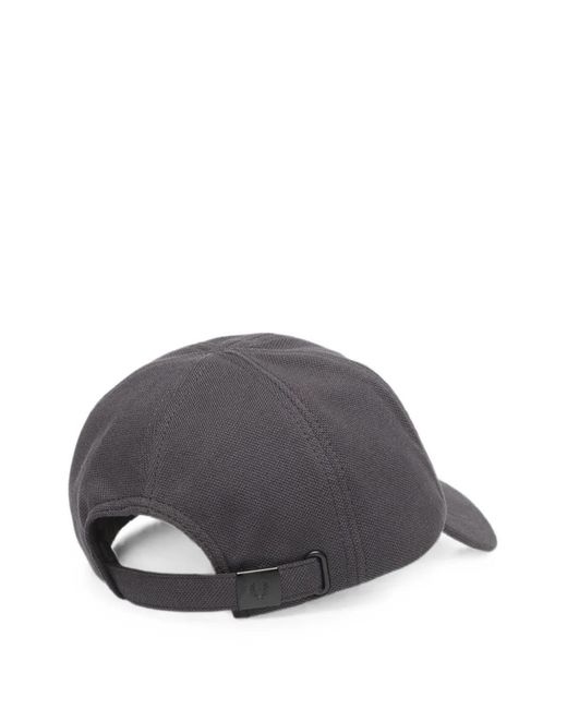 Fred Perry Gray Logo-Embroidery Cap