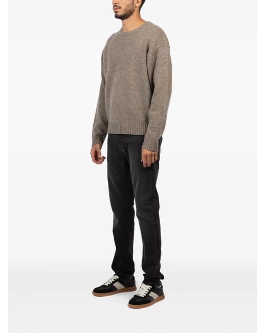 FRAME Gray Ribbed Knit Sweater for men