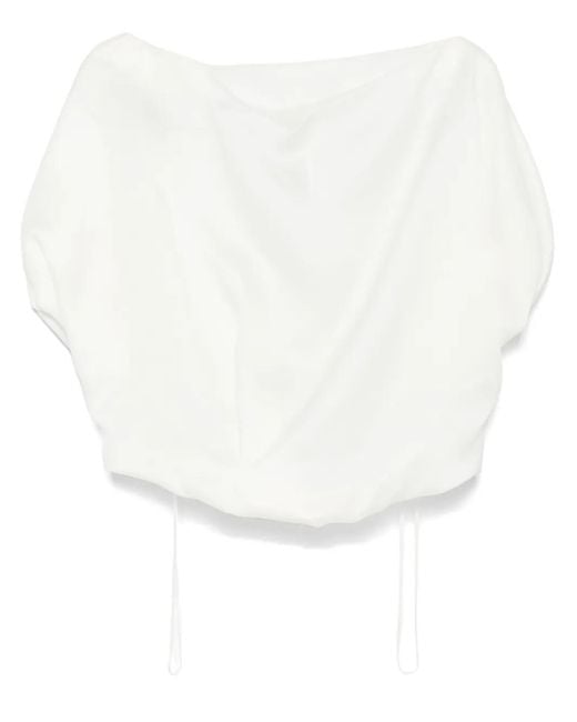 Khaite White Niles Blouse