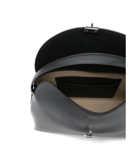 Totême  Black T-Lock Leather Top-Handle Bag
