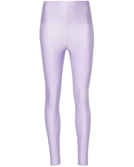 ANDAMANE Purple Stretch-design leggings