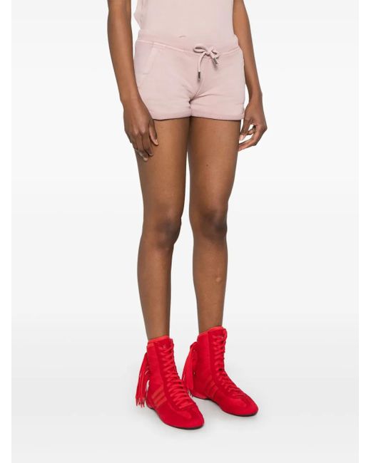 DSquared² Pink Logo-Print Track Shorts