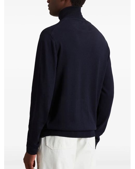 Woolrich Blue Woolrich Virgin Wool Roll-Neck Sweater for men