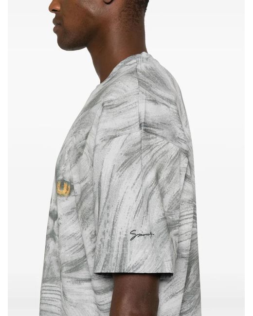 Givenchy Gray Cat-Print T-Shirt for men