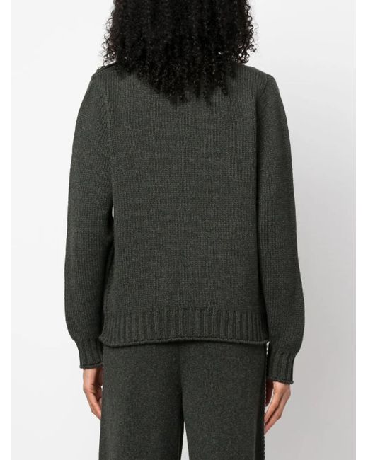 Barrie Green Button-Detail Cashmere Jumper