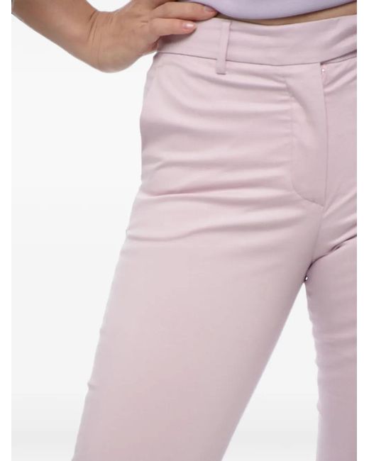 Ql2 Pink Nellie Bootcut-Hem Trousers