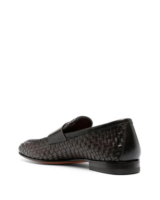 Santoni Black Shoes for men
