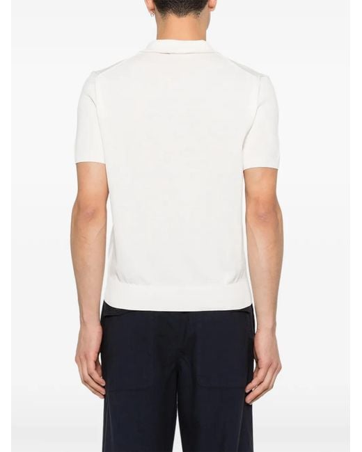 Canali White Polo-Collar Shirt for men