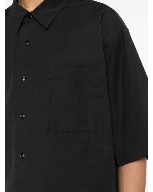 Alexander Wang Popeline Overhemd Met Korte Mouwen in het Black voor heren
