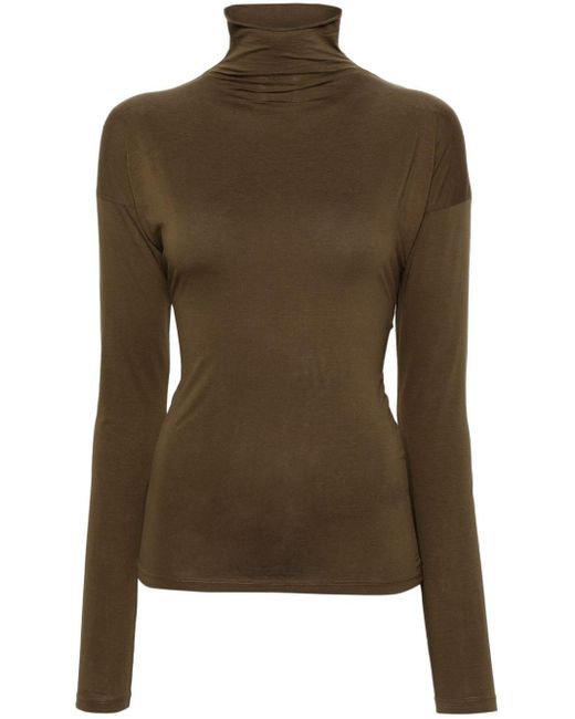 Lemaire Green High-neck Jersey Pullover