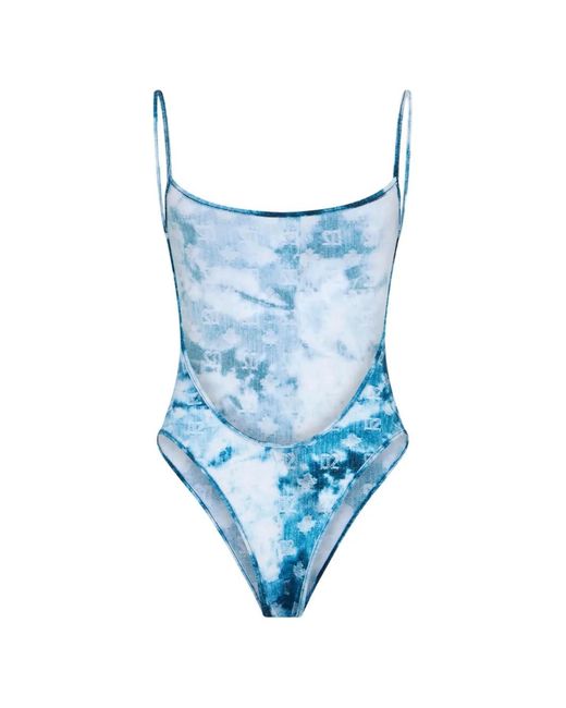 DSquared² Blue Culotte De Bikini Monogramme D2