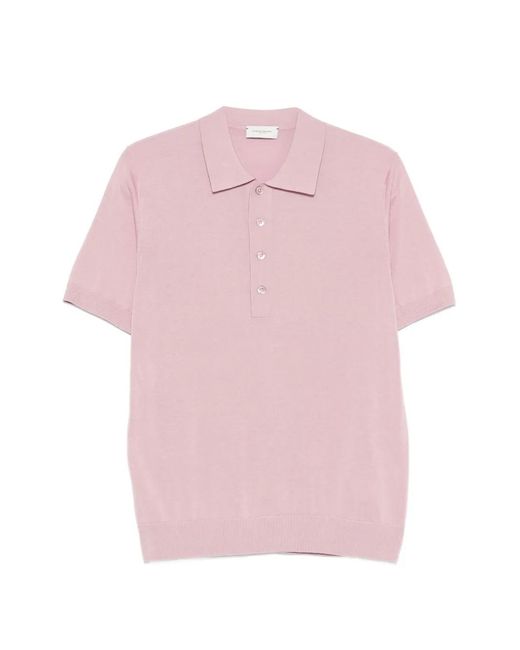 Paolo Pecora Pink Straight-Hem Polo Shirt for men