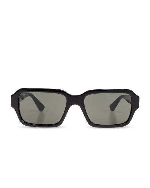 Gucci Gray Logo-Engraved Sunglasses for men