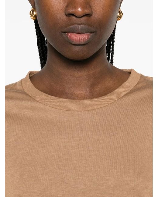Camiseta Con Cuello Redondo Herno de color Natural