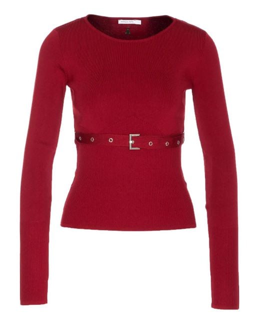 Maglione A Coste di Patrizia Pepe in Red