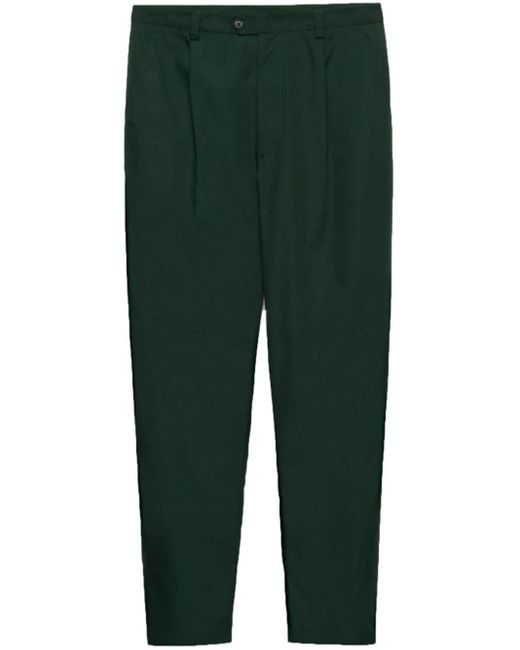 Prada Green Poplin Trousers for men