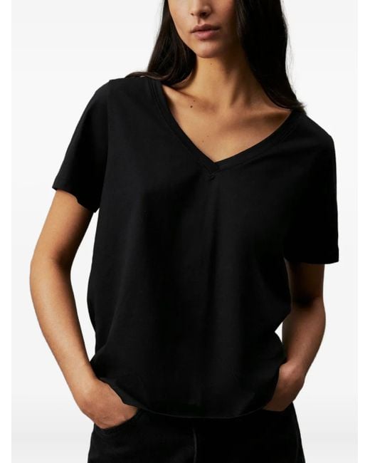Calvin Klein Black V-Neck Short-Sleeve T-Shirt