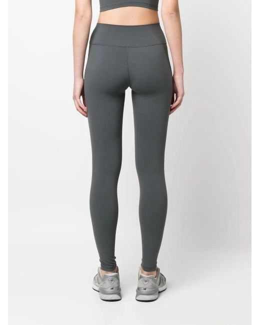 Sporty & Rich Gray Logo-Print Detail Leggings