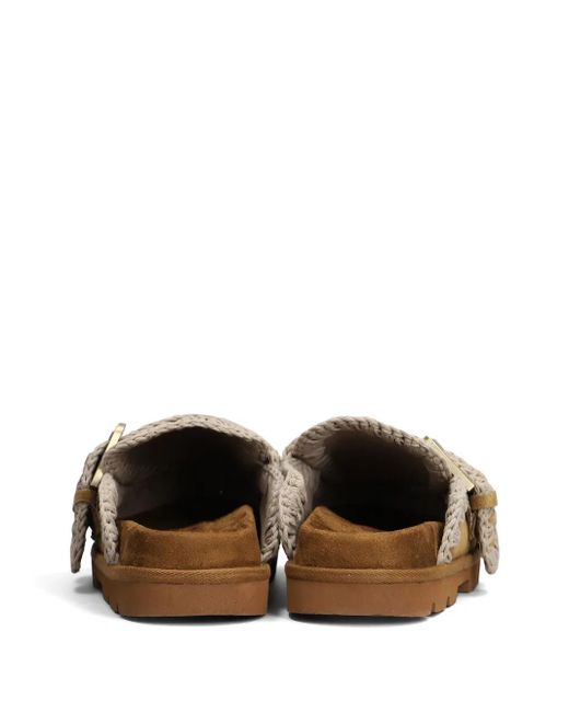 Mou Brown Suede Mules