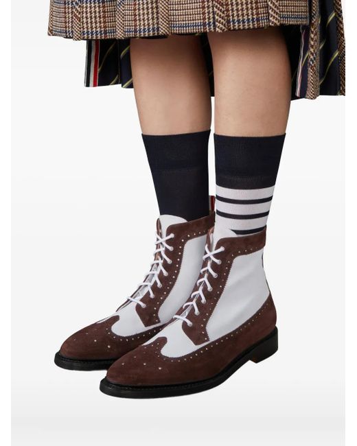 Thom Browne Brown Longwing Suede Ankle Boots for men