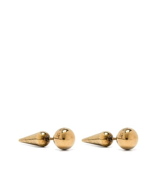 Pendientes Con Apliques Jil Sander de color Metallic