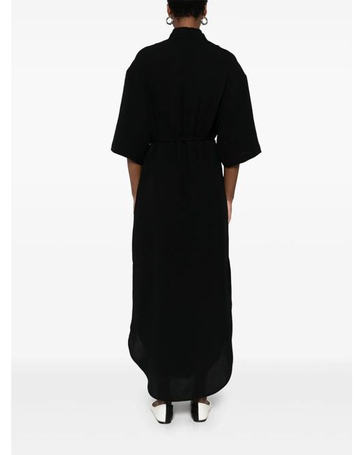 Nanushka Black Belted Shirt Dress
