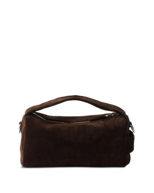 Prada Black Detachable Strap Suede Leather Shoulder Bag for men