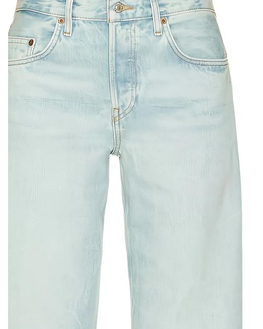 Re/done Blue Buttoned Straight Jeans