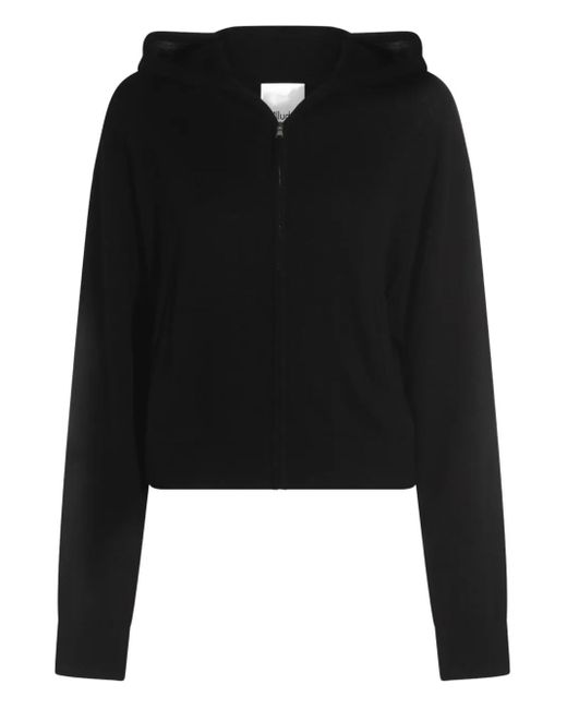 Allude Black Hoodie À Fermeture Zippée