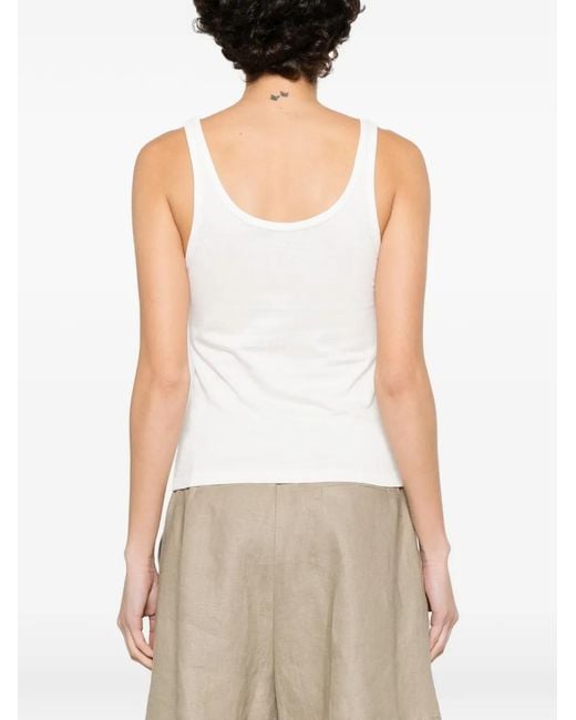 ELEH White Square Neck Tank Top