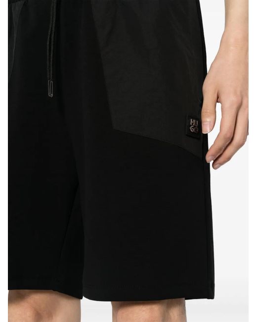 HUGO Black Dolter Drawstring Shorts for men