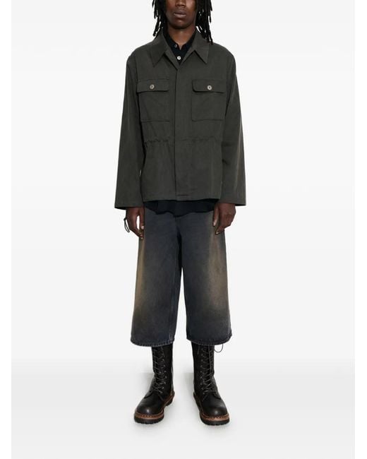 Our Legacy Green Coated Pocket Jacket for men