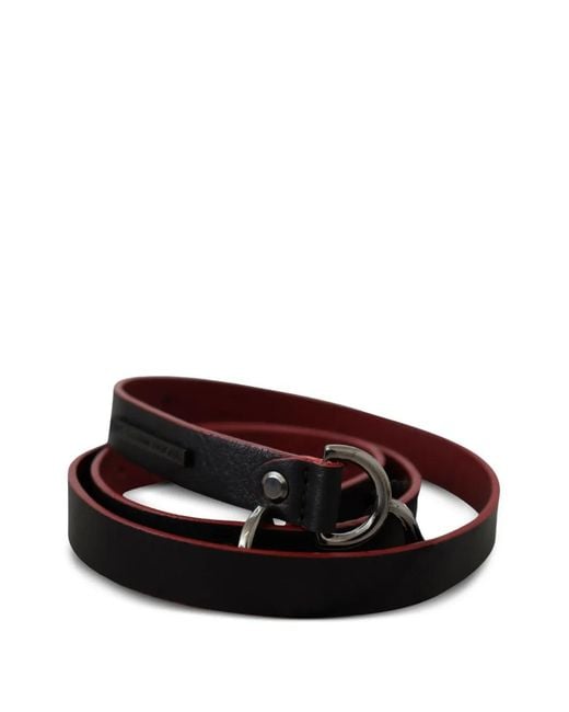 CoSTUME NATIONAL Black Skinny Leather Belt